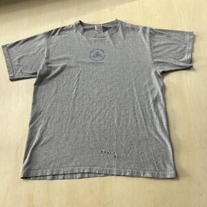 Y2K Rock And Roll Hall Of Fame Mens Medium Gray Cleveland Tee T-Shirt Anvil